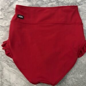 Red High-Waisted Tiger Friday dancewear briefs
